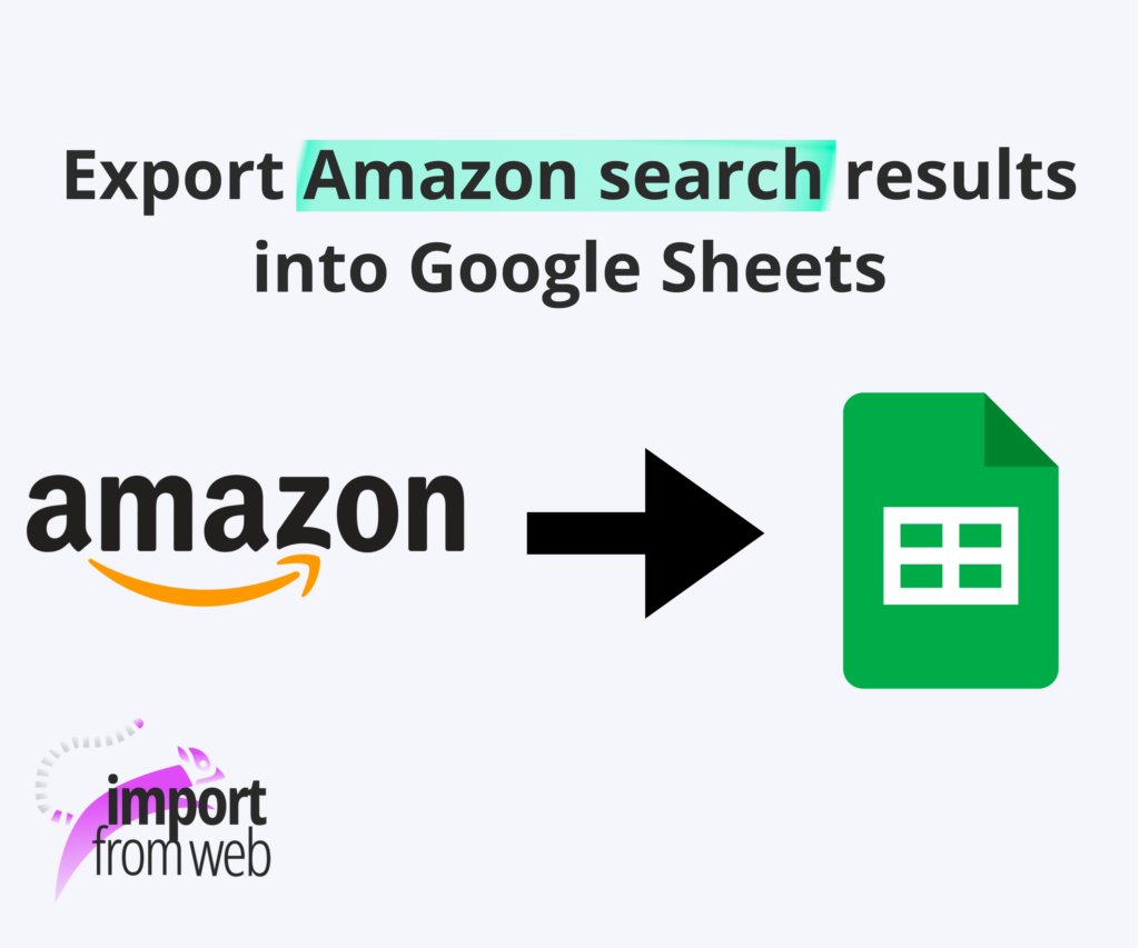 Export Amazon search results into Google Sheets