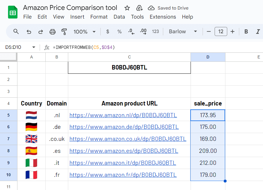 Compare prices for Made by Nina across all European  stores